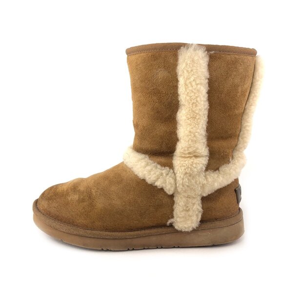 UGG Carter Chestnut Sheepskin Winter Boots 6 - Picture 1 of 13